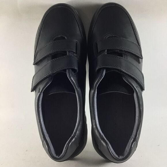 Aravon Pyper womens leather walking shoes two strap sneakers black size 8.5 B - Picture 5 of 8